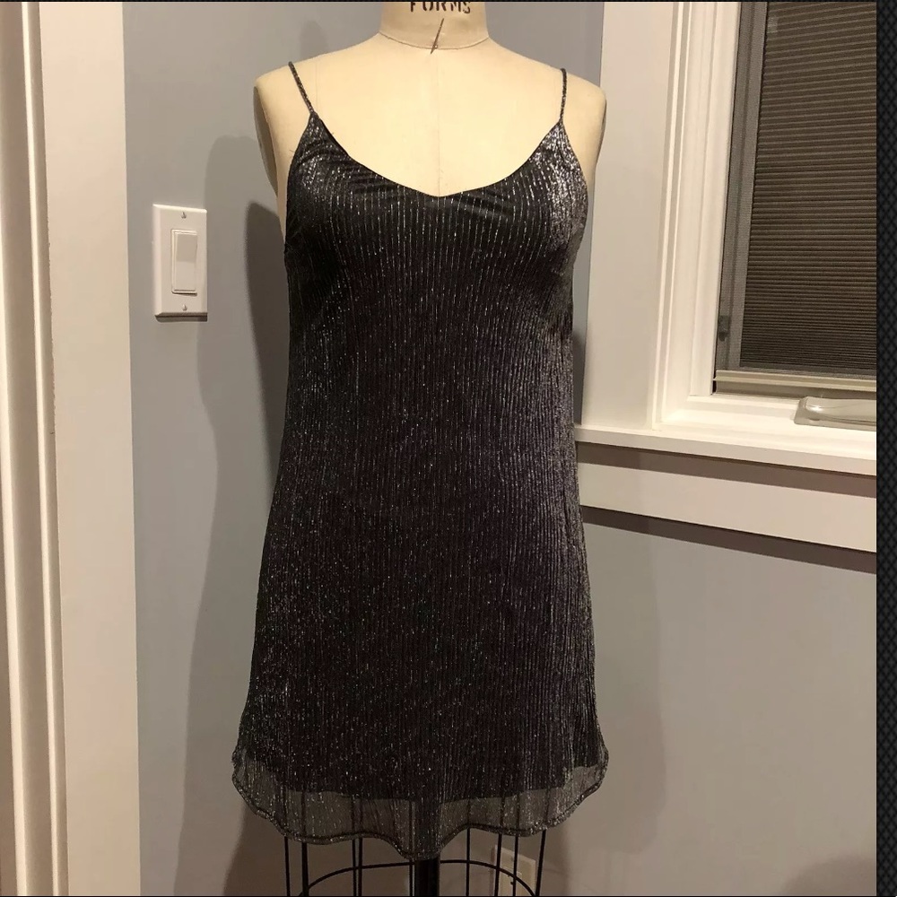 Subdued Gunmetal Lurex Tunic Small